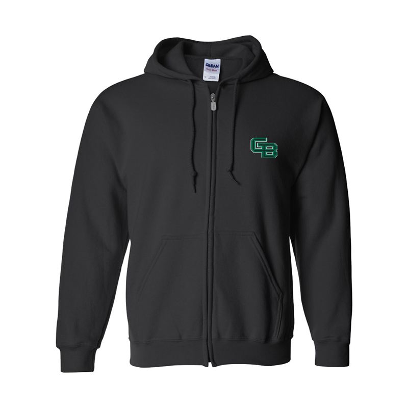 Men's Wisconsin Green Bay Phoenix Gildan  Heavy Blend Full Zip Hooded Sweatshirt